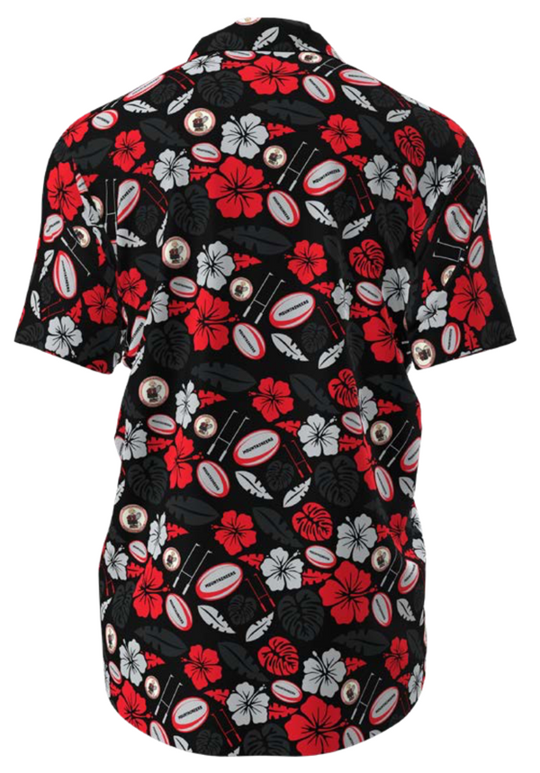 Saranac Moutaineers Rugby Dark Hawaiian Shirt