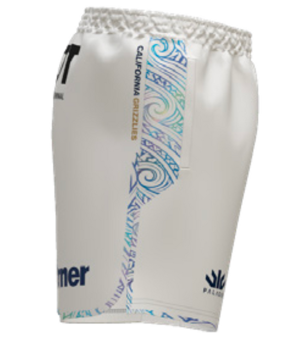 California Grizzlies Global Youth 7s White Travel Shorts