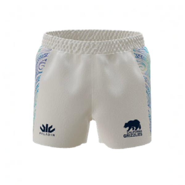 California Grizzlies Global Youth 7s White Playing Shorts