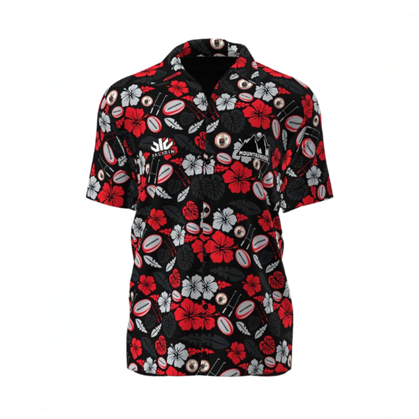 Saranac Moutaineers Rugby Dark Hawaiian Shirt
