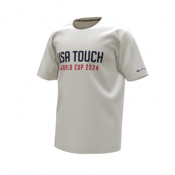 USA Touch White Casual Tee